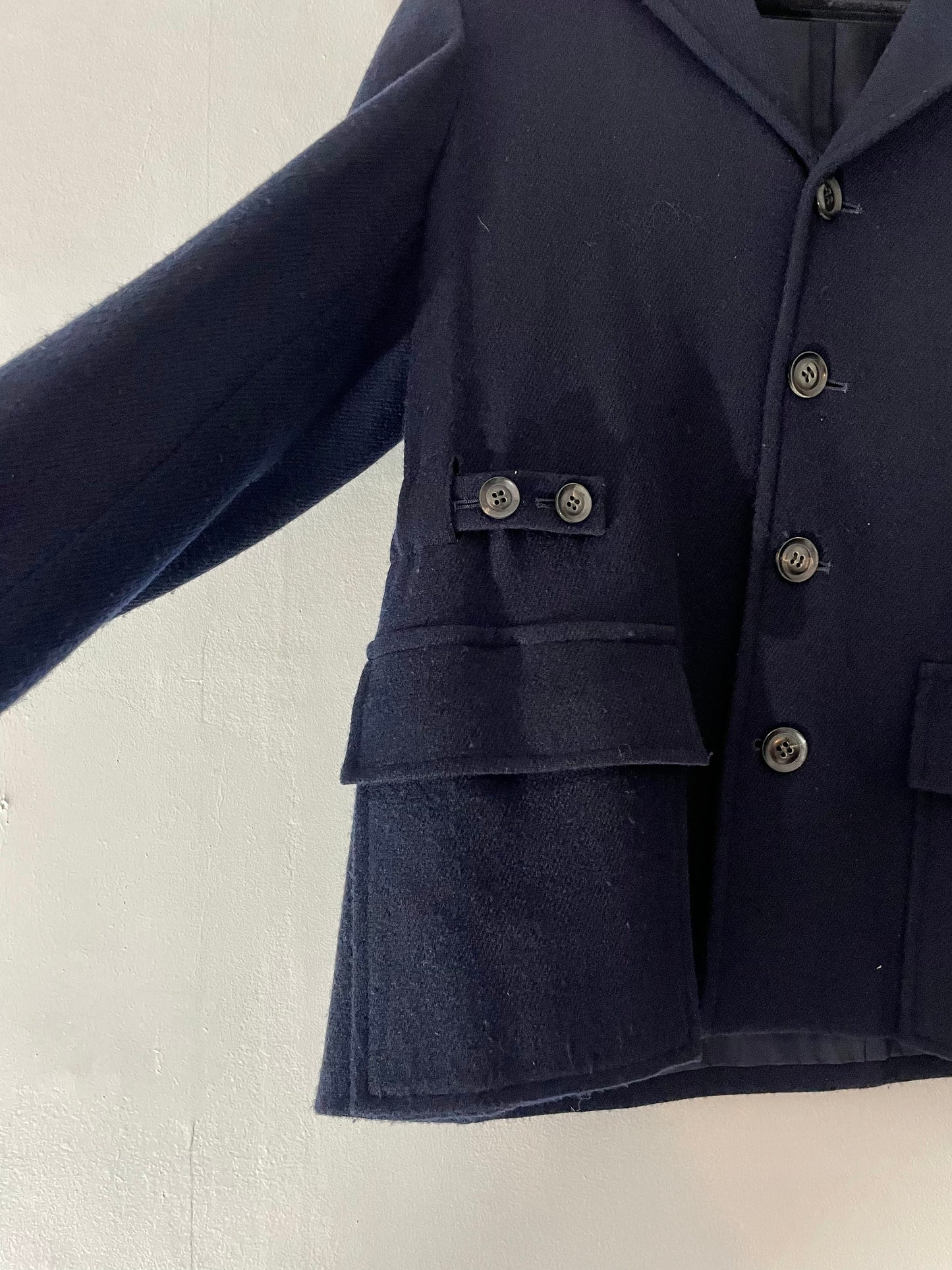 Y’s 90s navy wool single breasted jacket