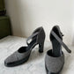 Jil Sander grey felt pumps with ankle strap size 37,5