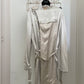 Stella McCartney SS 2003 silver silk fluid coat / dress with matching belt