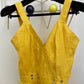 Thierry Mugler 80's yellow linen summer dress