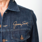 Jeremy Scott Paris 2000's denim jacket with embroidered face