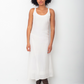 Emporio Armani 90's white long linen biased cut dress