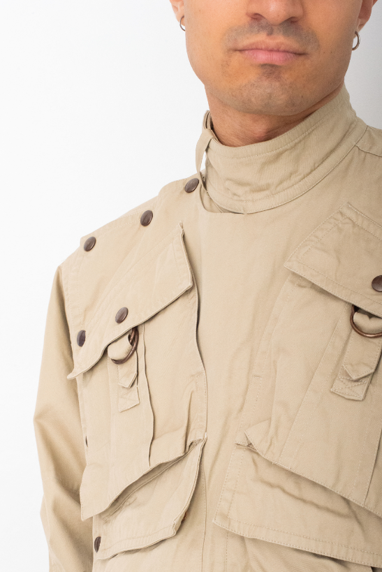 Kansaï Yamamoto 80’s beige cotton cargo jacket