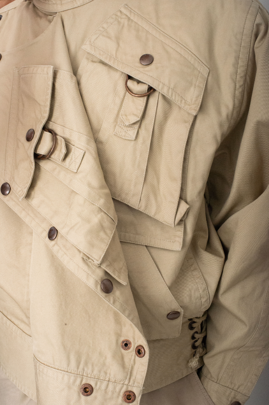 Kansaï Yamamoto 80’s beige cotton cargo jacket