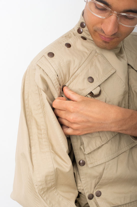 Kansaï Yamamoto 80’s beige cotton cargo jacket