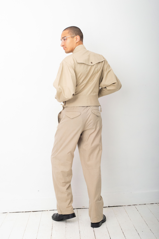 Dries van Noten beige cotton trousers