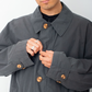 Giorgio Armani 90´s grey waxed cotton coat