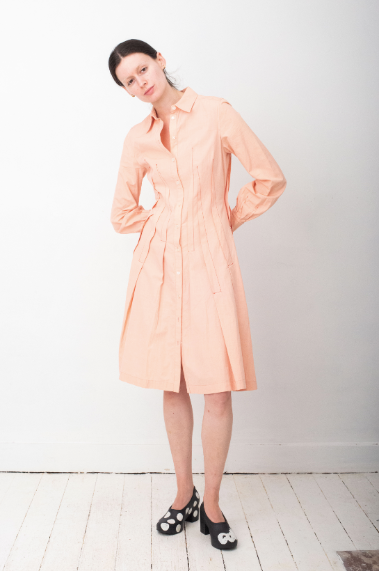 Dirk Van Saene 2006 peach pink dress