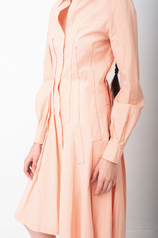 Dirk Van Saene 2006 peach pink dress