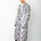 Comme des Garçons SS 2021 double layered silver abstract print coat