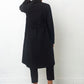 Comme des Garçons 90's black long light wool button down coat