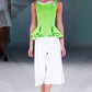 Chalayan 2000's fluorescent yellow mesh peplum top