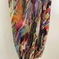 Dries van Noten FW 2008 multicolour marble print silk skirt