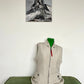 Prada 2000’s off-white nylon bodywarmer with removable fur collar and scarf