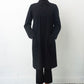 Comme des Garçons 90's black long light wool button down coat