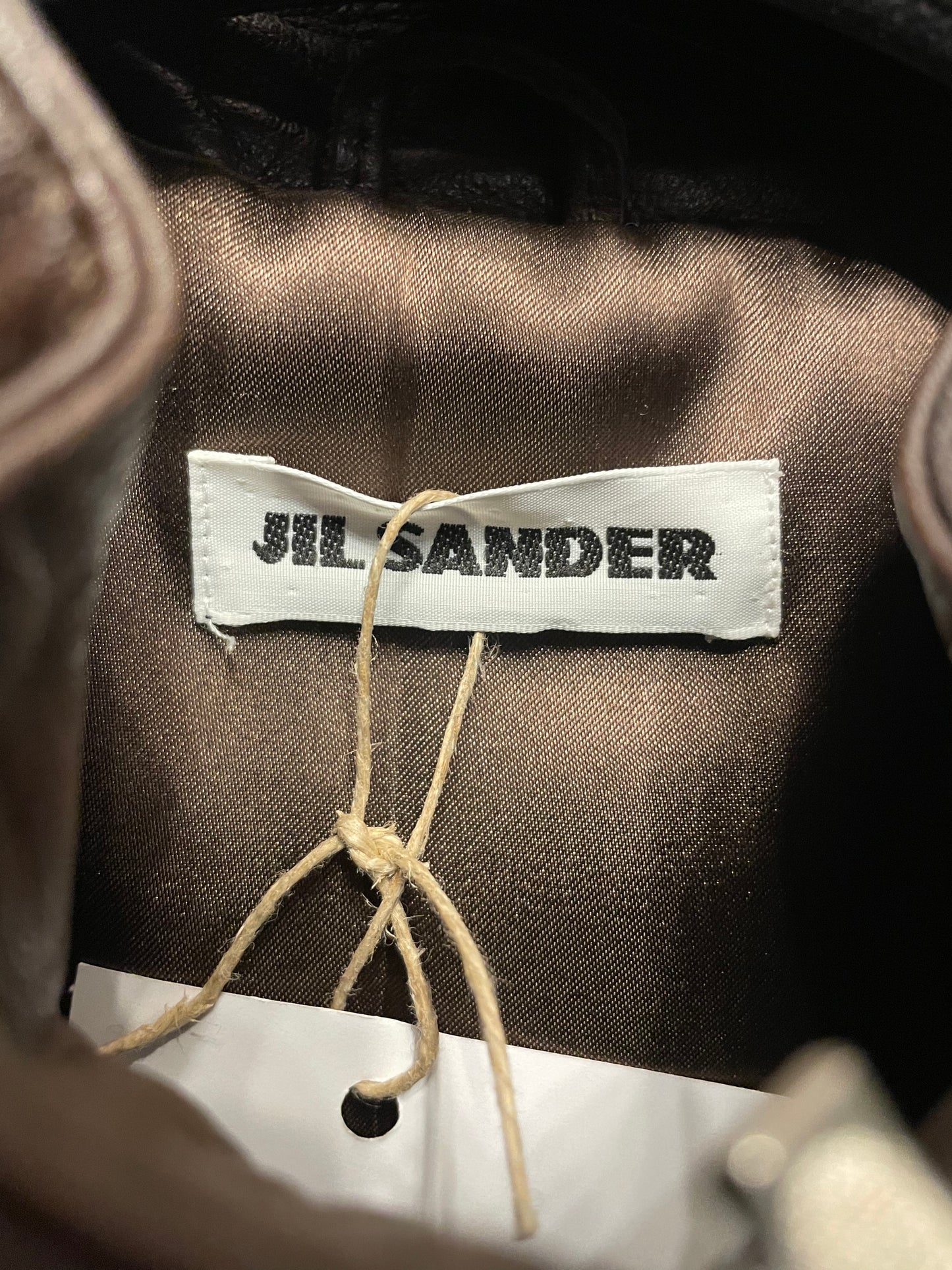 Jil Sander 2000’s leather long brown coat