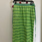 Emilio Pucci 70's green striped straight cotton skirt
