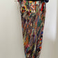Dries van Noten FW 2008 multicolour marble print silk skirt