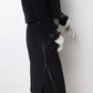 Lawrence Steele 90s wool and python black skirt suit
