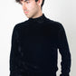 Emporio Armani 2010’s black velvet turtleneck sweater