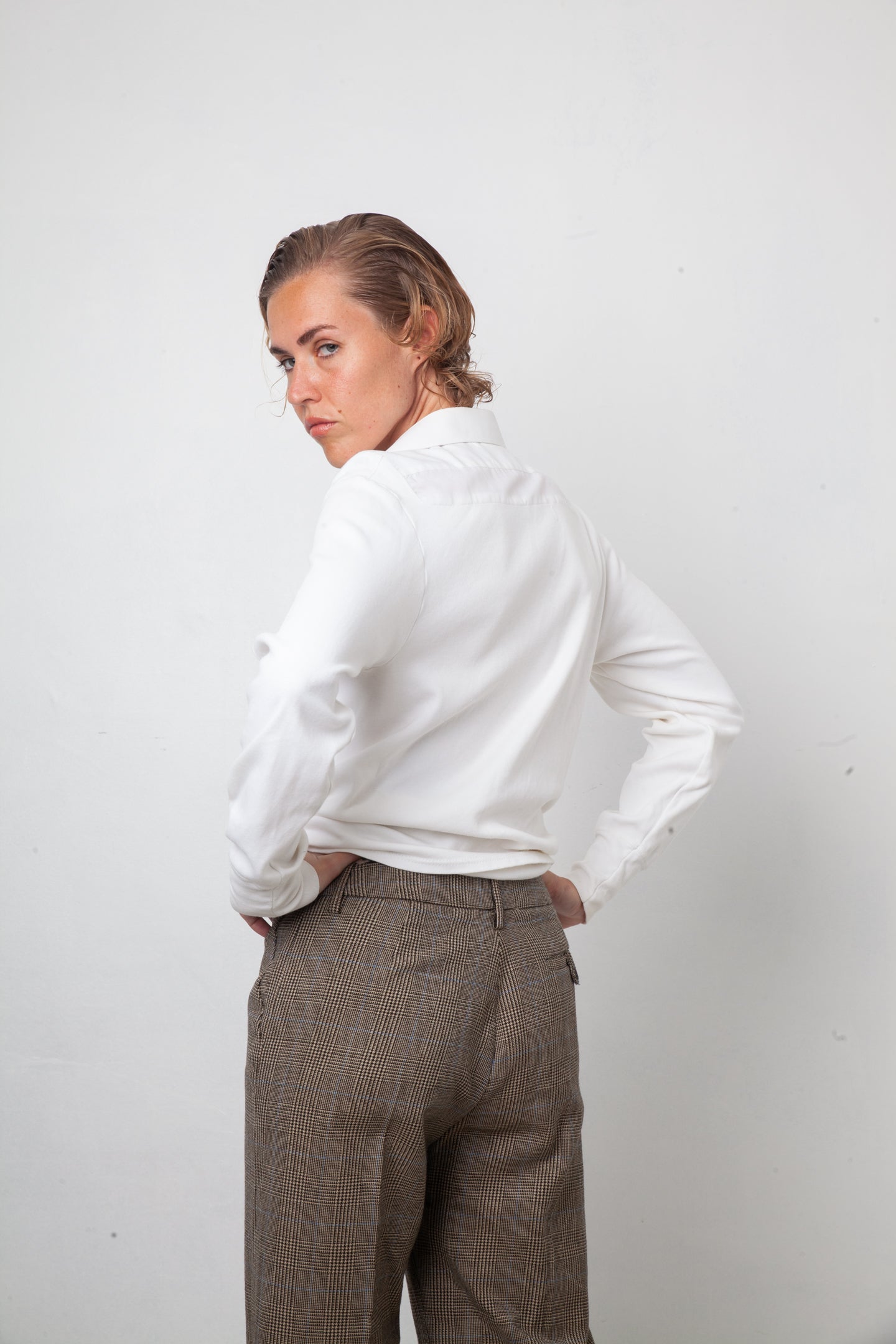 Margiela 90's white deconstructed cotton shirt