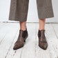Miu Miu 2000's brown croc embossed leather ankle boots size 36,5