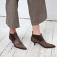 Miu Miu 2000's brown croc embossed leather ankle boots size 36,5