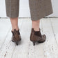 Miu Miu 2000's brown croc embossed leather ankle boots size 36,5