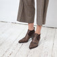 Miu Miu 2000's brown croc embossed leather ankle boots size 36,5