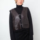 DKNY 90's wool and leather twinset (turtleneck & gilet)