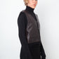 DKNY 90's wool and leather twinset (turtleneck & gilet)