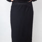 Alexander McQueen Fall 2002 black wool pencil skirt with embroidered stitching