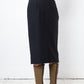 Alexander McQueen Fall 2002 black wool pencil skirt with embroidered stitching