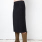 Alexander McQueen Fall 2002 black wool pencil skirt with embroidered stitching