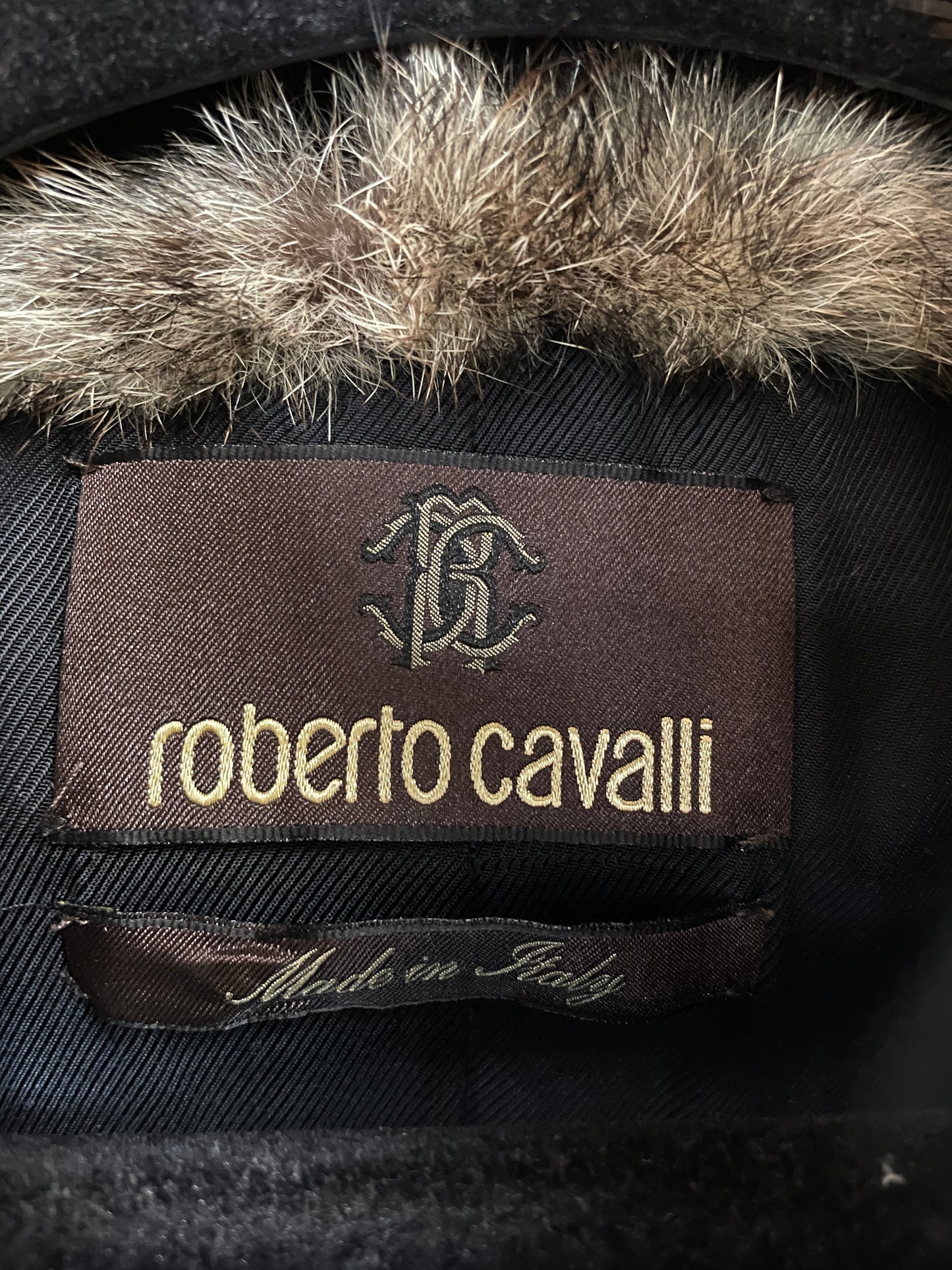 Roberto Cavalli Fall 2016 runway military jacket with golden snake embroideries