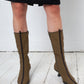 Prada FW 1999 neoprene khaki boots size 37
