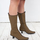 Prada FW 1999 neoprene khaki boots size 37