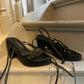 Ann Demeulemeester chunky heel platform black sandals with leather straps size 38