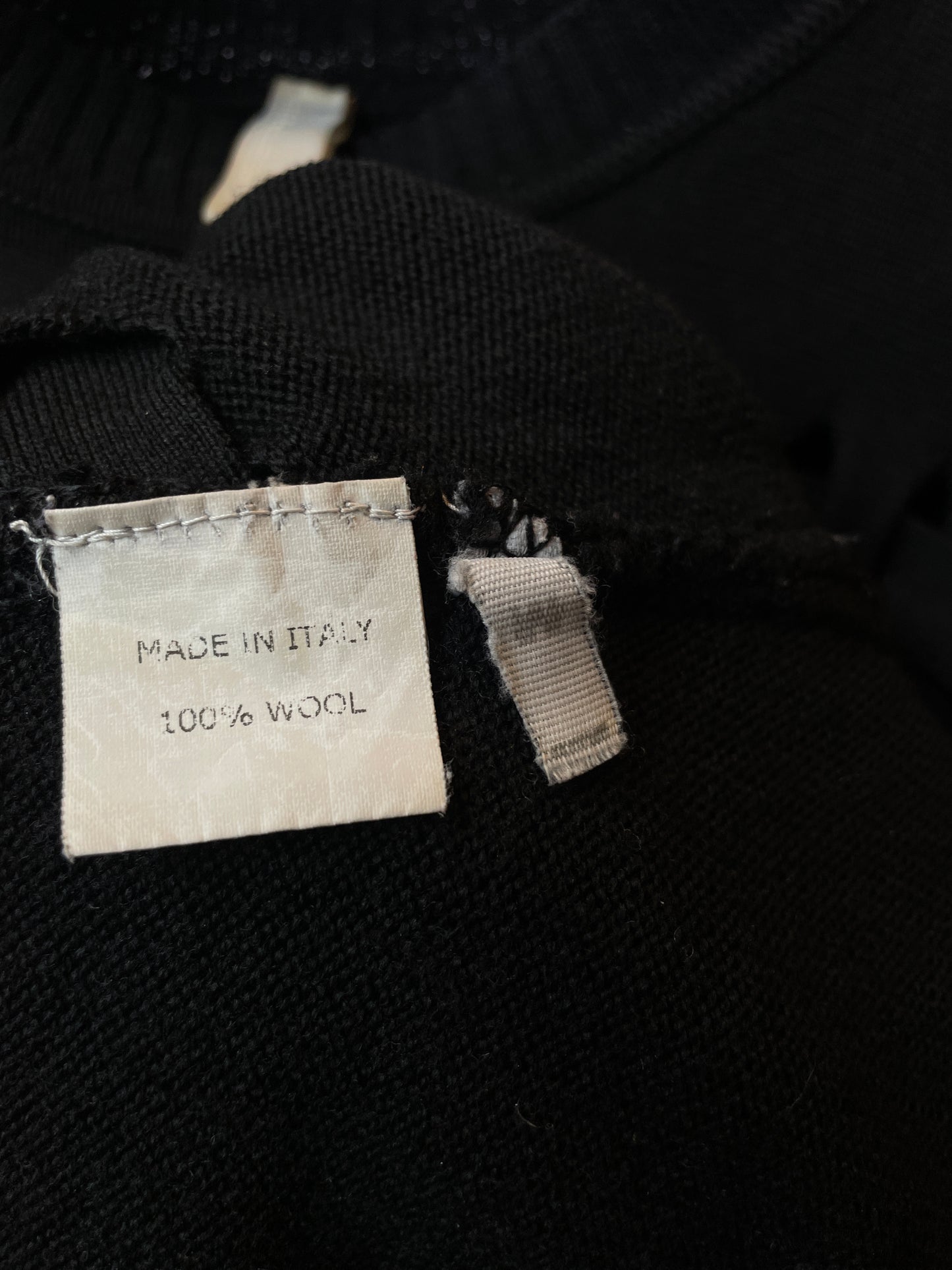 Dirk Schönberger 2000's black wool sweater with straps