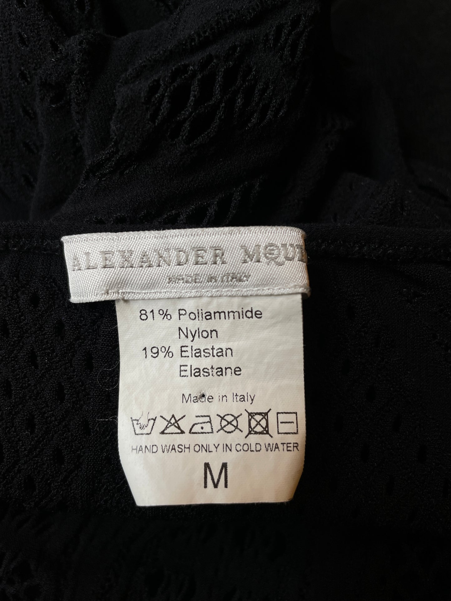 Alexander McQueen 2000's black knit leggings