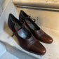 Miu Miu 2000's brown leather heels with ankle strap size 37