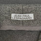 Jean-Paul Lespagnard Cropped transformable black knit bomber jacket with "asphalt" coating