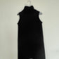 Jean-Paul Lespagnard black knit tunic with high slit and zigzag pattern