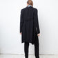 Ann Demeulemeester 2000's black wool tailcoat with pink lace cuffs