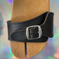 MM6 2005's wooden tabi sandals with interchangeable leather colored straps size 39