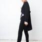 Ann Demeulemeester 2000's black wool tailcoat with pink lace cuffs