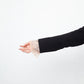 Ann Demeulemeester 2000's black wool tailcoat with pink lace cuffs