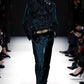 Balmain Fall 2012 black velvet dévoré Fabergé pattern blazer
