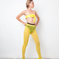 Versace FW 2021 full runway look 36 : yellow dress , Medusa Aevitas heels and stockings
