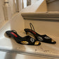 Andrea Pfister 80's crystal lipstick kisses kitten heels size 38